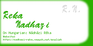 reka nadhazi business card